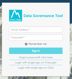 Picture of login page