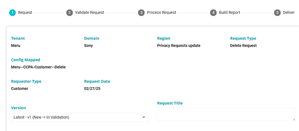 Screenshot showing the request