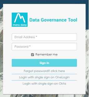image of login page