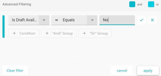 screenshot showing value field