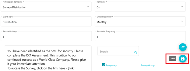 Screenshot showing save icon