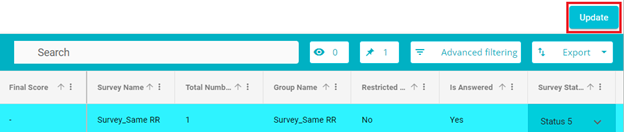 Screenshot showing update option