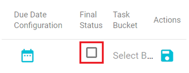 Screenshot showing final status field