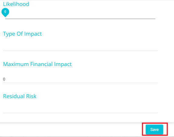 Screenshot showing save button