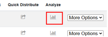 Screenshot showing analyze option