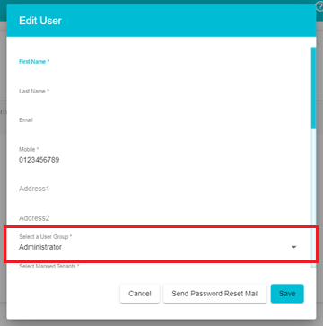 Image highlighting user group field