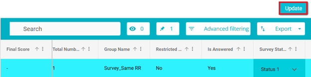 Screenshot showing update option