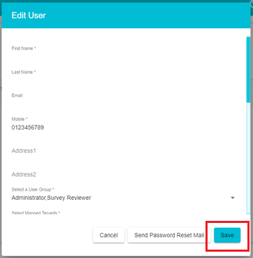 Image highlighting save button